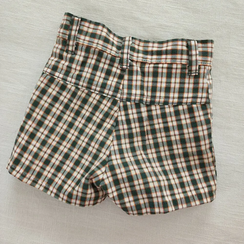 Vintage 70s Plaid Shorts 4t